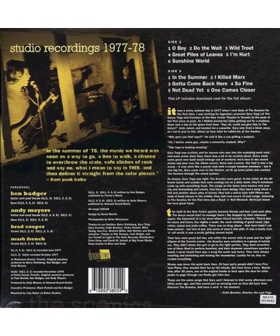 The Scenics LP - In The Summer: Studio Recordings 197778 (incl. mp3) (Vinyl) $14.19 Vinyl