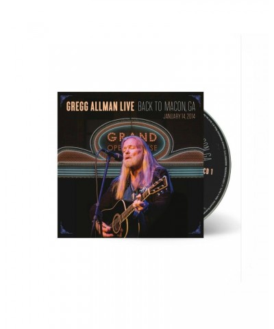 Gregg Allman LIVE: Back To Macon GA CD $5.18 CD