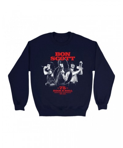 Bon Scott Sweatshirt | 75 Rock N Roll Australia Collage Sweatshirt $17.48 Sweatshirts