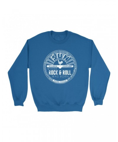 Sun Records Sweatshirt | White Where Rock N' Roll Was Born Logo Sweatshirt $13.63 Sweatshirts