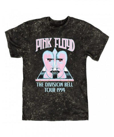 Pink Floyd T-shirt | Colorful Division Bell 1994 Tour Design Mineral Wash Shirt $13.18 Shirts