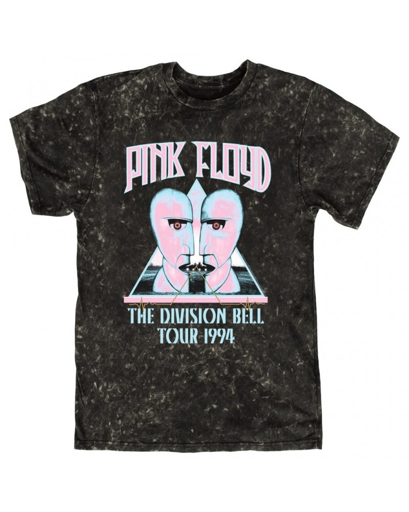 Pink Floyd T-shirt | Colorful Division Bell 1994 Tour Design Mineral Wash Shirt $13.18 Shirts