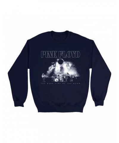 Pink Floyd Sweatshirt | Live Performance Dark Side Of The Moon Photo Purple Design Sweatshirt $10.49 Sweatshirts