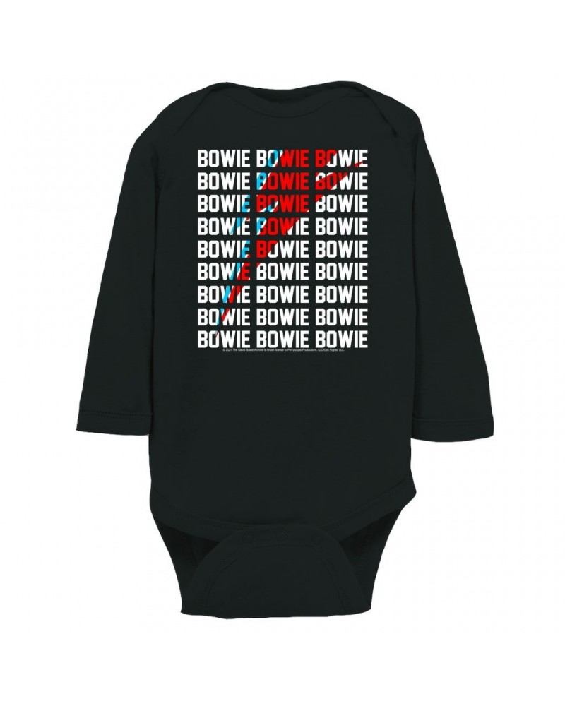 David Bowie Long Sleeve Bodysuit | Bowie Bowie Bowie And Bolt Bodysuit $8.56 Shirts