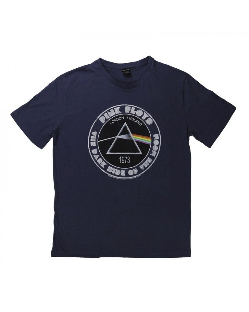 Pink Floyd Dark Side of The Moon Blue Circular Logo T-Shirt $6.30 Shirts