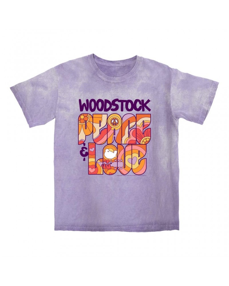 Woodstock T-shirt | Peace And Love Groovy Design Color Blast Shirt $11.68 Shirts