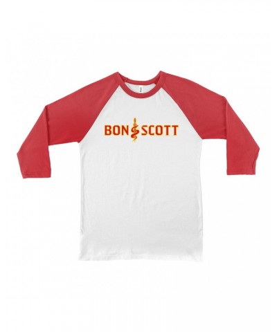 Bon Scott 3/4 Sleeve Baseball Tee | Bon Dagger And Snake Shirt $10.78 Shirts