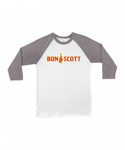 Bon Scott 3/4 Sleeve Baseball Tee | Bon Dagger And Snake Shirt $10.78 Shirts