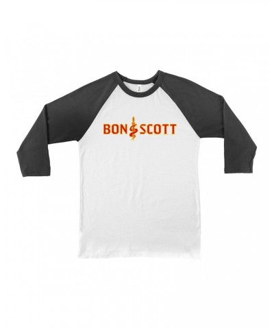 Bon Scott 3/4 Sleeve Baseball Tee | Bon Dagger And Snake Shirt $10.78 Shirts