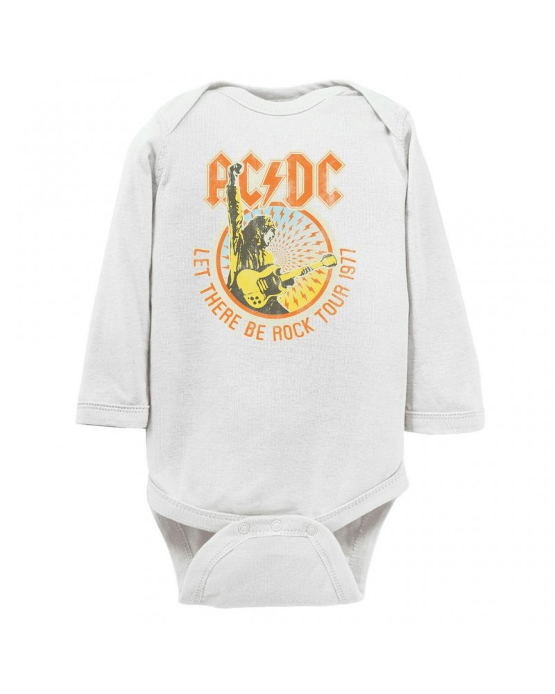 AC/DC Long Sleeve Bodysuit | Let There Be Rock Tour 1977 Bodysuit $12.72 Shirts