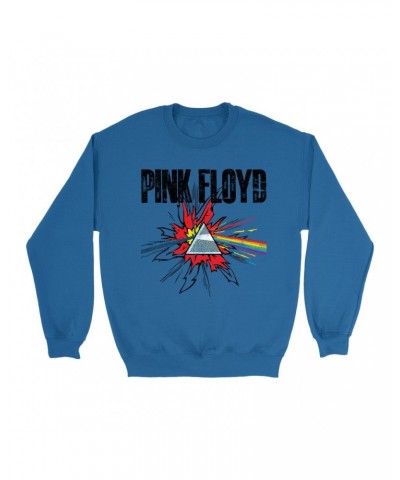 Pink Floyd Sweatshirt | Pop Art Prism Distressed Sweatshirt $15.03 Sweatshirts