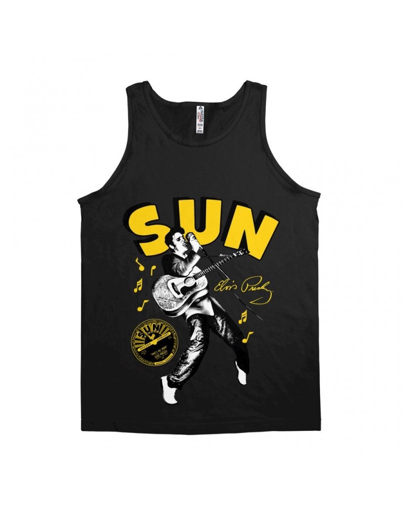 Elvis Presley Sun Records Unisex Tank Top | That's All Right Iconic Dance Move Sun Records Shirt $10.98 Shirts