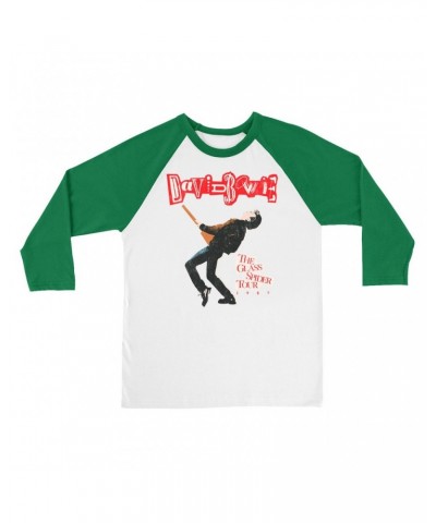 David Bowie 3/4 Sleeve Baseball Tee | The Glass Spider Tour Album Design Shirt $12.28 Shirts