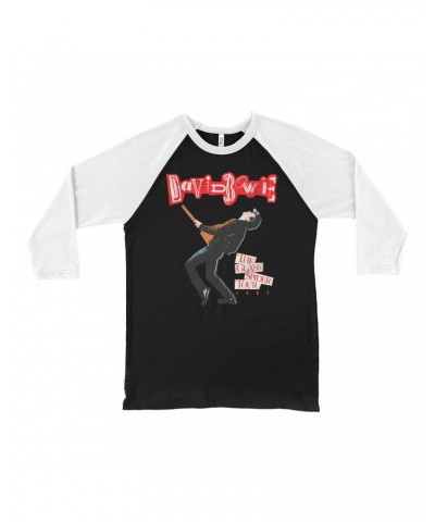 David Bowie 3/4 Sleeve Baseball Tee | The Glass Spider Tour Album Design Shirt $12.28 Shirts