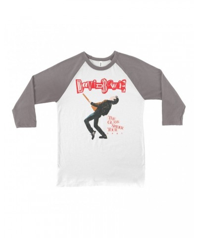 David Bowie 3/4 Sleeve Baseball Tee | The Glass Spider Tour Album Design Shirt $12.28 Shirts