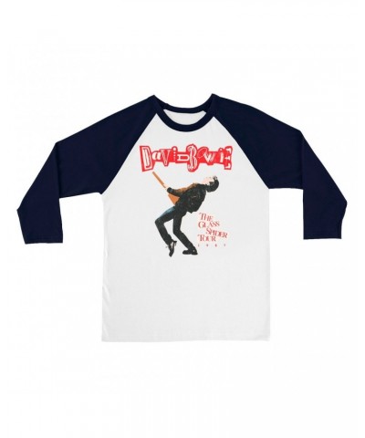 David Bowie 3/4 Sleeve Baseball Tee | The Glass Spider Tour Album Design Shirt $12.28 Shirts