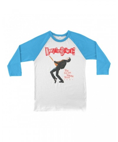 David Bowie 3/4 Sleeve Baseball Tee | The Glass Spider Tour Album Design Shirt $12.28 Shirts