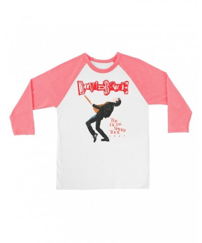 David Bowie 3/4 Sleeve Baseball Tee | The Glass Spider Tour Album Design Shirt $12.28 Shirts