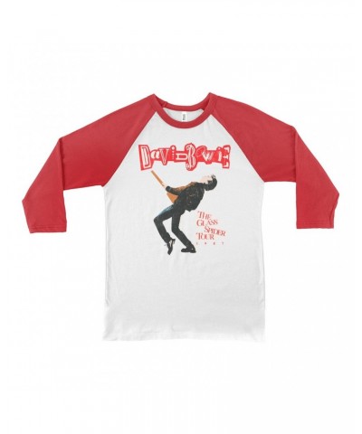 David Bowie 3/4 Sleeve Baseball Tee | The Glass Spider Tour Album Design Shirt $12.28 Shirts