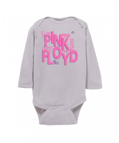 Pink Floyd Long Sleeve Baby Bodysuit | Stony Brook University Concert Flyer Design Bodysuit $10.12 Kids