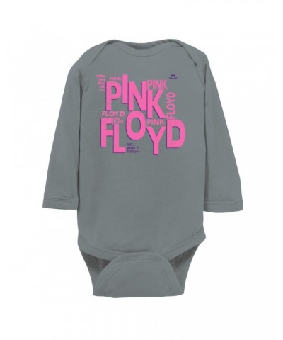 Pink Floyd Long Sleeve Baby Bodysuit | Stony Brook University Concert Flyer Design Bodysuit $10.12 Kids