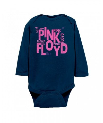 Pink Floyd Long Sleeve Baby Bodysuit | Stony Brook University Concert Flyer Design Bodysuit $10.12 Kids