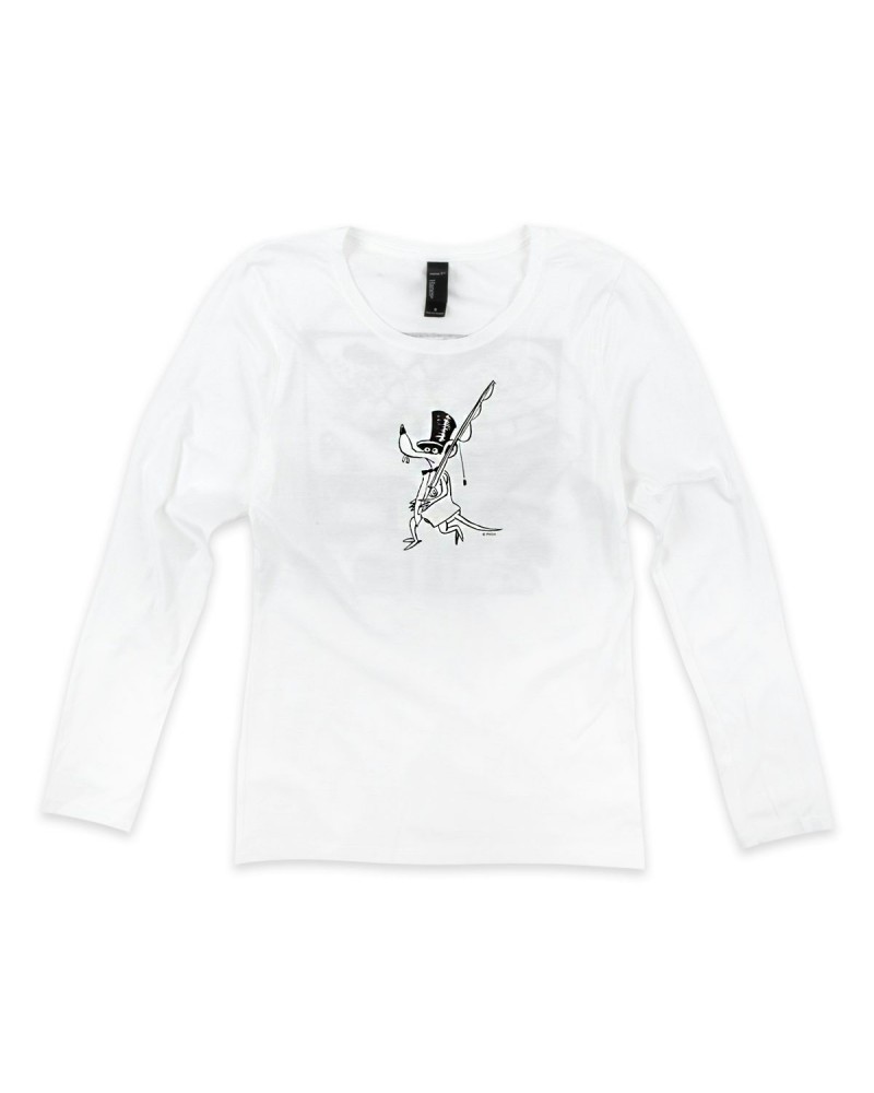 Phish Women's Pollock Junta Fee Longsleeve on White $12.40 Shirts