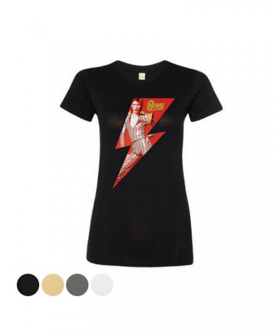 David Bowie Women's Spaced Lightning T-Shirt $13.20 Shirts