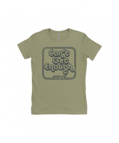 Bad Company Ladies' Boyfriend T-Shirt | Can't Get Enough Logo Distressed Shirt $11.73 Shirts