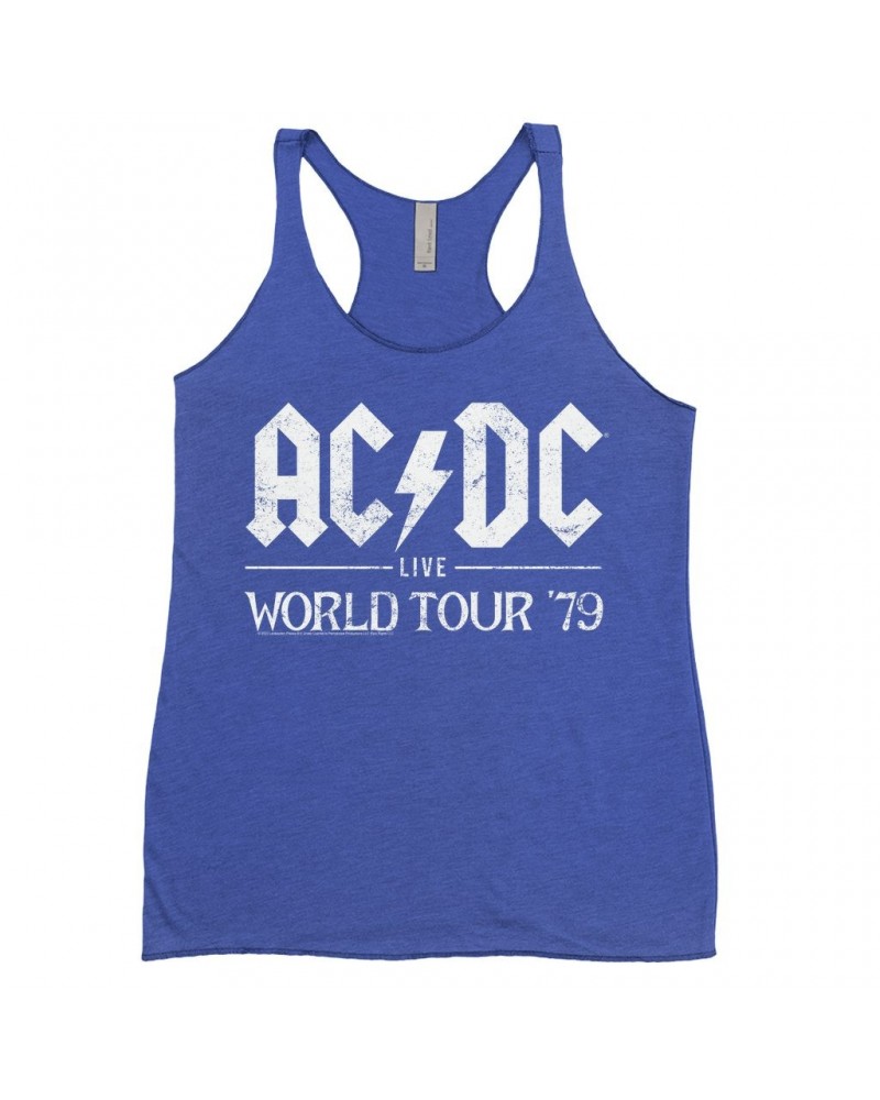 AC/DC Ladies' Tank Top | Live In Concert 1979 Distressed Shirt $14.48 Shirts