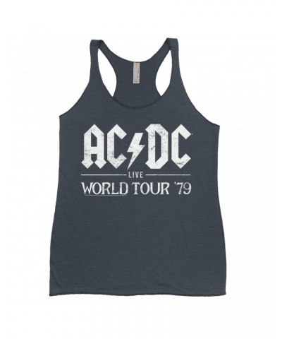 AC/DC Ladies' Tank Top | Live In Concert 1979 Distressed Shirt $14.48 Shirts