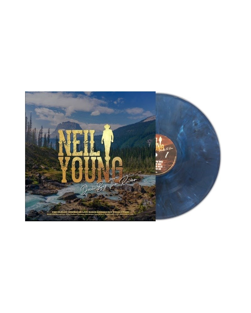 Neil Young LP Vinyl Record - Down By The River Klos FM Broadcast Cow Palace Theatre Brisbane San Mateo Ca (Blue Marble Vinyl)...