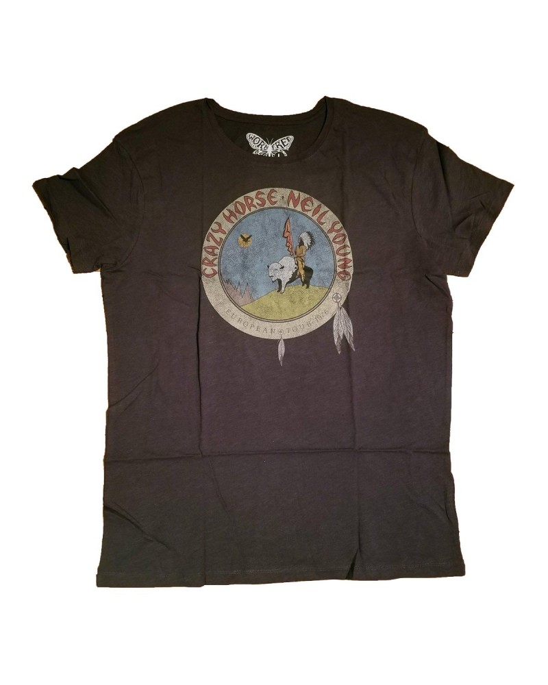 Neil Young Crazy Horse 1976 Tour Men’s Black T-shirt $18.50 Shirts