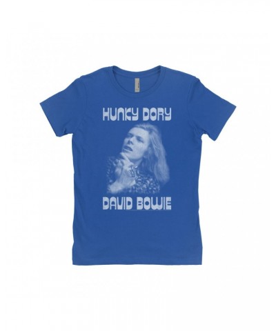 David Bowie Ladies' Boyfriend T-Shirt | Bowie's Hunky Dory Shirt $11.48 Shirts