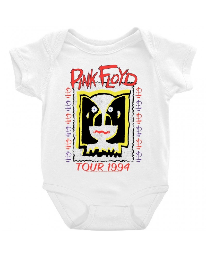 Pink Floyd Baby Short Sleeve Bodysuit | 1994 Concert Tour Division Bell Image Bodysuit $9.78 Kids