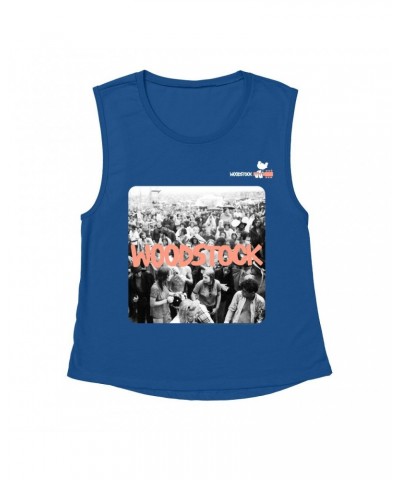 Woodstock Ladies' Muscle Tank Top | Festival Concert Photo Shirt $11.53 Shirts