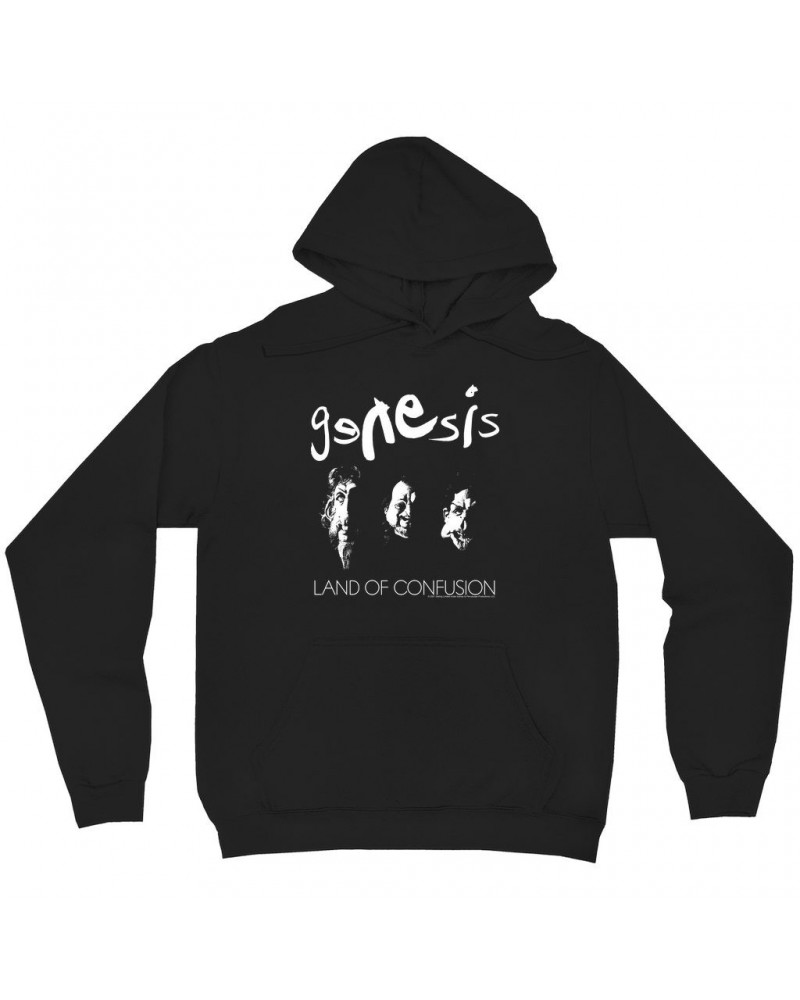 Genesis Hoodie | Land Of Confusion Album Image Hoodie $16.38 Sweatshirts