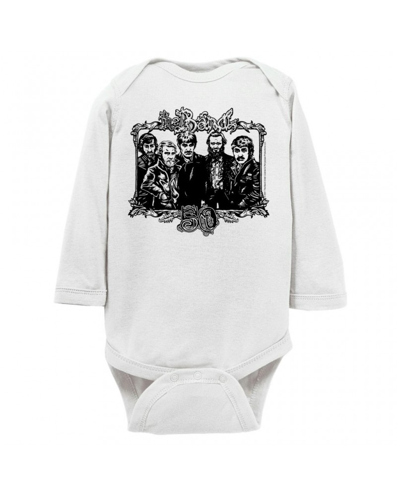 The Band Long Sleeve Bodysuit | 50th Anniversary Logo Black Bodysuit $12.20 Shirts