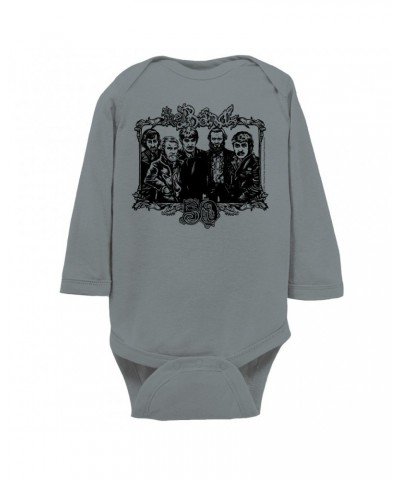 The Band Long Sleeve Bodysuit | 50th Anniversary Logo Black Bodysuit $12.20 Shirts