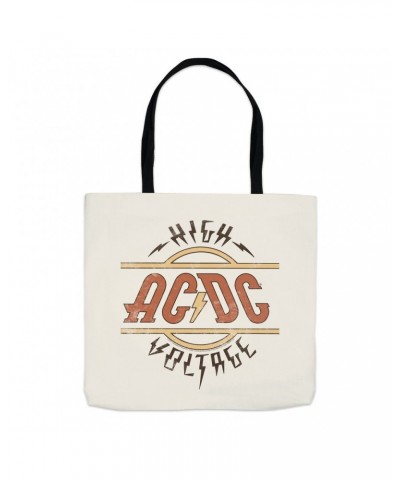 AC/DC Tote Bag | Retro Colored High Voltage Design Distressed Bag $10.90 Bags