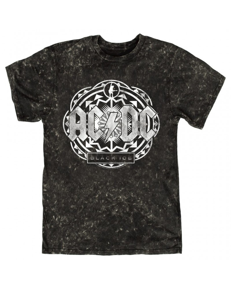 AC/DC T-shirt | Black Ice Tribal Grey Design Mineral Wash Shirt $12.28 Shirts