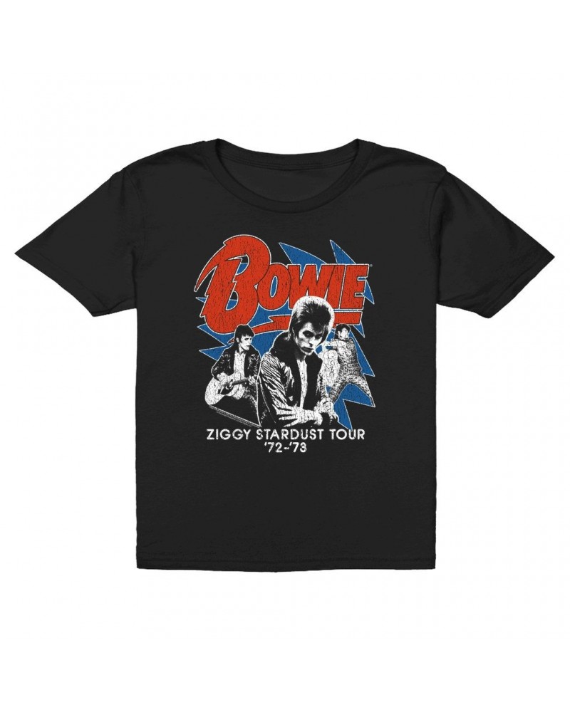 David Bowie Kids T-Shirt | Diamond Dogs Tour 1974 Distressed Kids T-Shirt $9.48 Kids