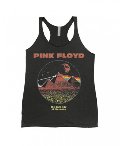 Pink Floyd Ladies' Tank Top | Vintage Pyramids Red Tint Image Shirt $12.16 Shirts