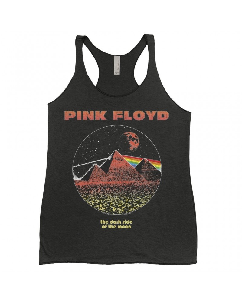 Pink Floyd Ladies' Tank Top | Vintage Pyramids Red Tint Image Shirt $12.16 Shirts