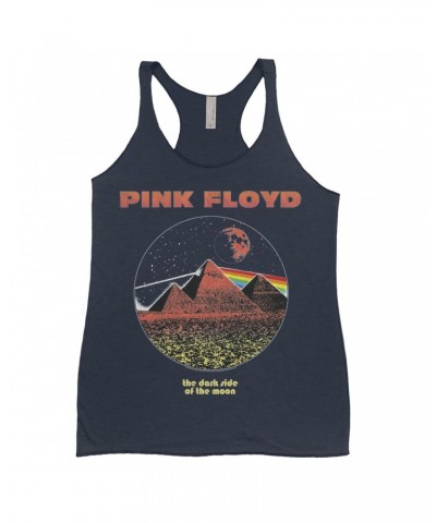 Pink Floyd Ladies' Tank Top | Vintage Pyramids Red Tint Image Shirt $12.16 Shirts