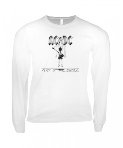 AC/DC Long Sleeve Shirt | Flick Of The Switch Album Sketch Shirt $11.38 Shirts