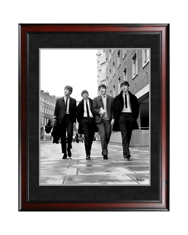 The Beatles 1963 Black and White Walking' 8x10 Framed Photo $21.60 Decor