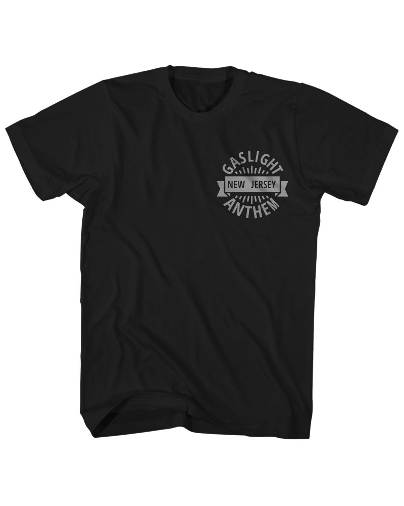 The Gaslight Anthem T-Shirt | New Jersey Balanced Skull & Heart Shirt $10.12 Shirts