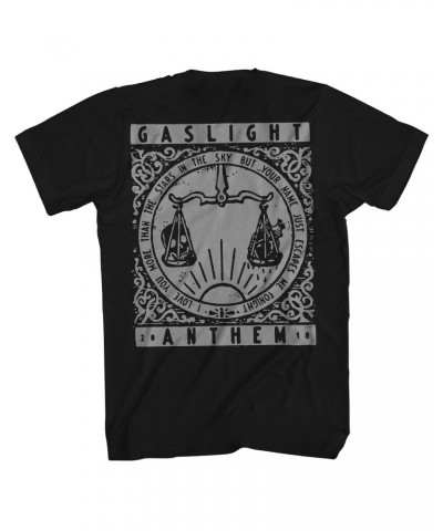 The Gaslight Anthem T-Shirt | New Jersey Balanced Skull & Heart Shirt $10.12 Shirts