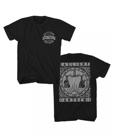 The Gaslight Anthem T-Shirt | New Jersey Balanced Skull & Heart Shirt $10.12 Shirts